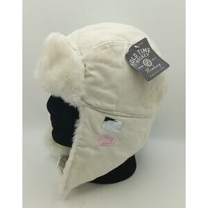 Vintage Montreal Canadians NHL White Fuzzy Ear Flaps Winter Hat